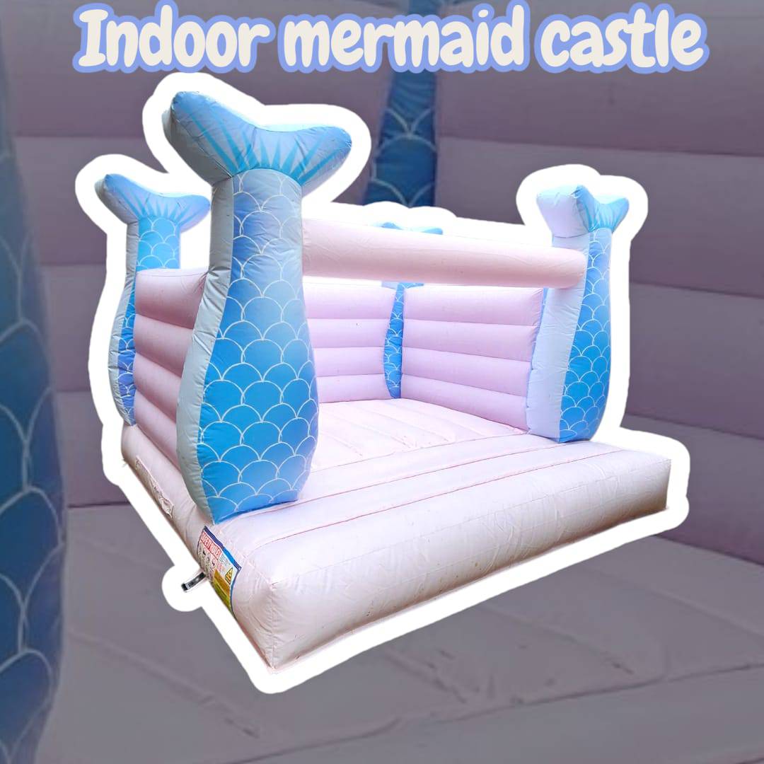 Colorful mini mermaid castle toy from Aura Luxury Rental Ltd featuring vibrant sea-themed design and intricate castle details.